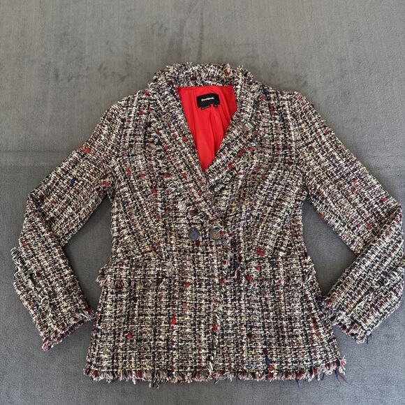 Desigual Tweed Chaw Blazer Drava Multicolor Women’s Size 40 (6) - Picture 1 of 13